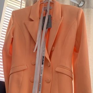 House of CB - Raven Ange Crepe Blazer Dress (orange) Tuxedo dress